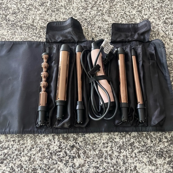 Lange Accessories - LANGE L'ange LE CINQ Professional  5 in 1 Hair Curling Wand Set with Travel Case